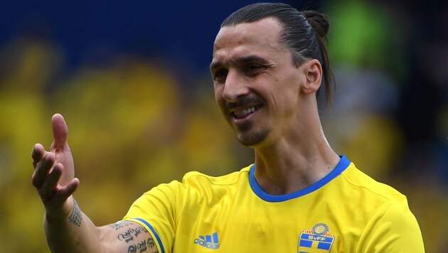 Zurück im Nationalteam-Trikot: Zlatan Ibrahimovic. (Bild: AFP)