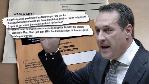 FPÖ-Chef Strache wettert im Internet gegen die Wahlkarten-Auszählung bei der Hofburg-Stichwahl. (Bild: APA/GEORG HOCHMUTH, APA/ROBERT JAEGER, facebook.com)