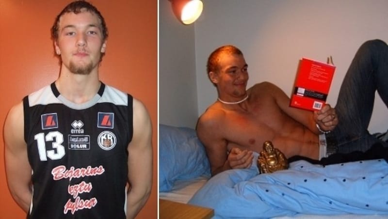 Noch ohne Muskelberge: So sah Björnsson mit zarten 17 Jahren als Basketballer aus! (Bild: kr.is)