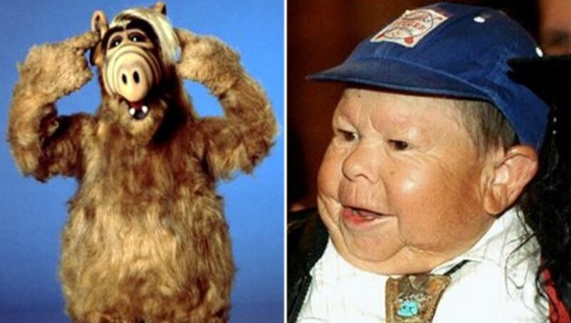 Alf und sein Darsteller, Michu Meszaros (Bild: twitter.com)