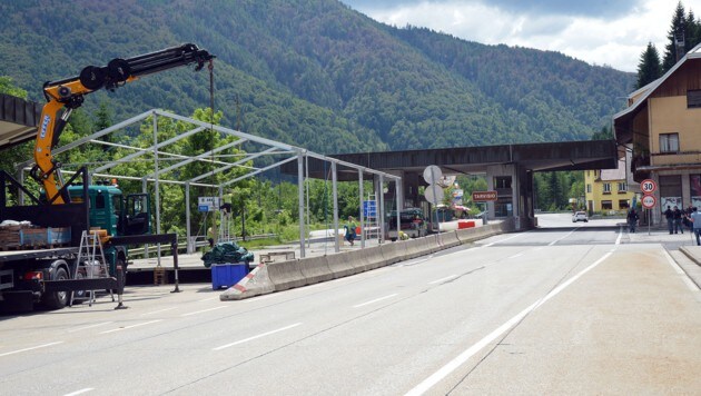 24 Prozent weniger Verkehr am Grenzübergang Thörl-Maglern (Bild: Hermann Sobe)
