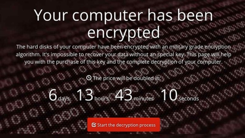 Besonders fies: Petya setzt Nutzern eine Frist, nach der sich die Höhe des Lösegelds verdoppelt. (Bild: G Data)