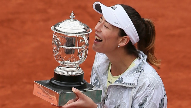 Garbiñe Muguruza during her French Open victory in 2016 (Bild: AP)