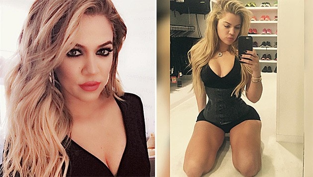 Khloe Kardashian zeigt stolz ihre XXS-Taille. (Bild: instagram.com/khloekardashian)