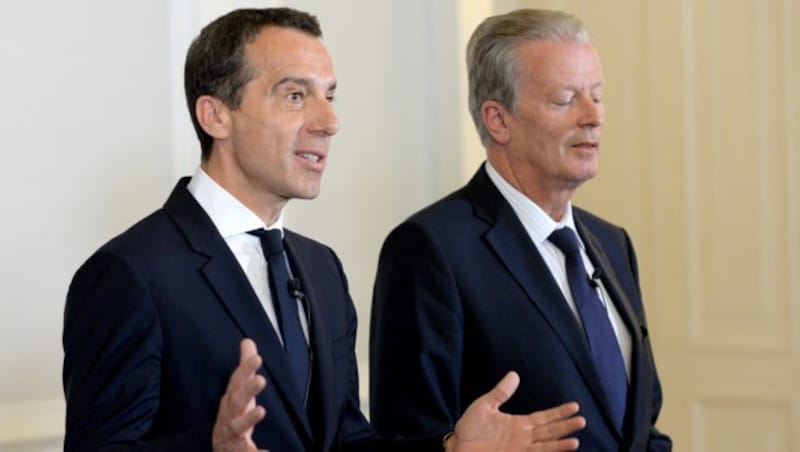 Christian Kern und Reinhold Mitterlehner (Bild: APA/Roland Schlager)