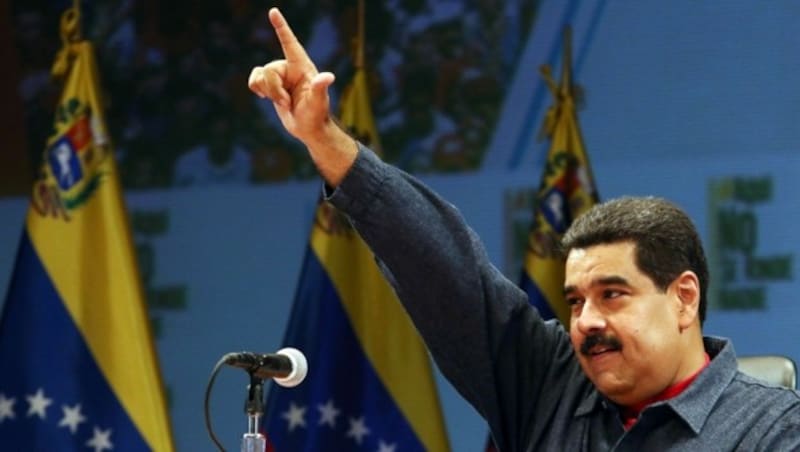 Nicolas Maduro will seinen sozialistischen Weg weitergehen. (Bild: APA/AFP/PRESIDENCIA VENEZUELA/FELICIANO_SEQUERA)