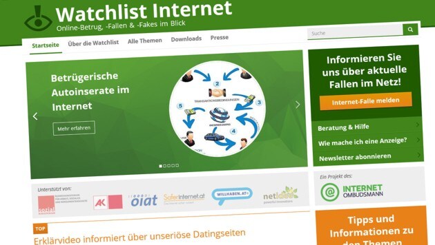 Die Experten der Watchlist Internet warnen vor Betrug und Fallen im Netz. (Bild: watchlist-internet.at)