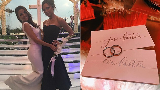 Eva Longoria hat erneut geheiratet. (Bild: instagram.com/victoriabeckham, instagram.com/evalongoria)