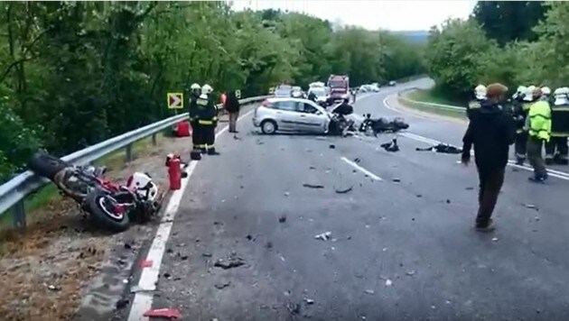 Die Unfallstelle in Ungarn (Bild: Screenshot YouTube.com/Umberto Pezzetta)