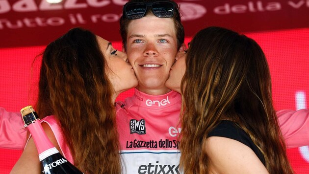 Bob Jungels, der neue Giro-Gesamtführende (Bild: APA/AFP/LUK BENIES)