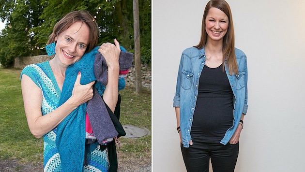 Strahlend schön und schwanger: Nina Blum und Christina Stürmer (Bild: Starpix/Alexander Tuma)
