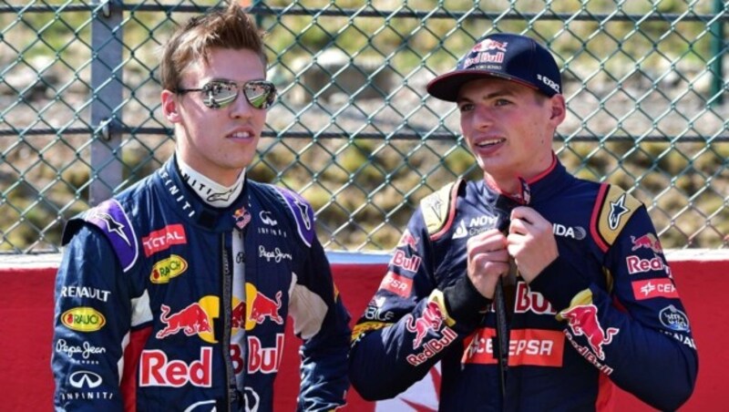 Daniil Kwjat (links) und Max Verstappen (Bild: APA/AFP/POOL/ANDREJ ISAKOVIC)