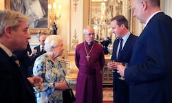 Drei Personen, die mit den drei „Brexits“ historisch verknüpft sind: Königin Elisabeth II., ...