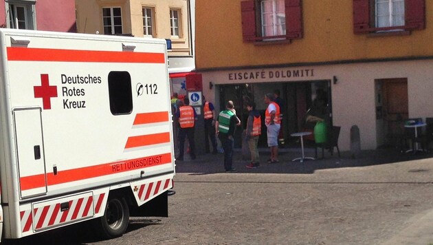 Vor diesem Café ereignete sich der dramatische Zwischenfall. (Bild: APA/dpa/Frm)