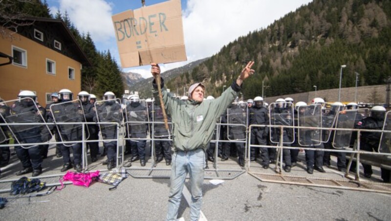 Szenen von der Brenner-Demo Ende April (Bild: APA/EXPA/ JOHANN GRODER)