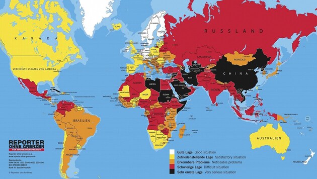 In weiten Teilen der Erde - etwa in der Türkei - wird die Pressefreiheit nicht geachtet. (Bild: Reporter ohne Grenzen)