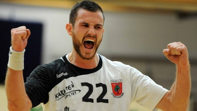Der Kapitän jubelt! Seine Ferlacher Handball spielen heuer erstmals im Europacup. (Bild: F. Pessentheiner, pessentheiner)