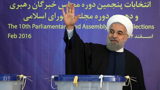 Die Reformer rund um Irans Präsident Hassan Rohani dürfen sich über weitere Zugewinne freuen. (Bild: Associated Press)