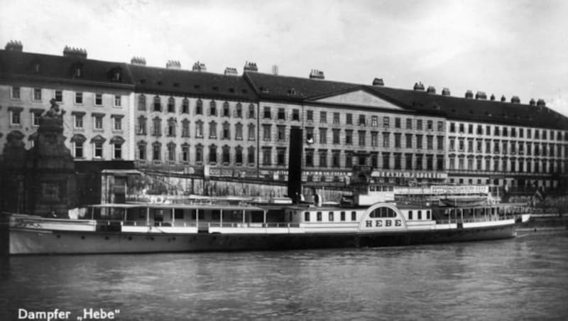 Untere Donaustraße mit Dampfer "Hebe" (Bild: Erste Donaudampfschiffahrts-Ges., Wien III., Hint. Zollamtsstr.)