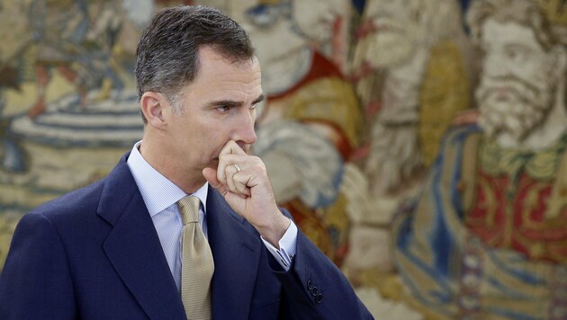 König Felipe VI. hat die Auflösung des Parlaments eingeleitet. (Bild: APA/AFP/POOL/ANGEL DIAZ)