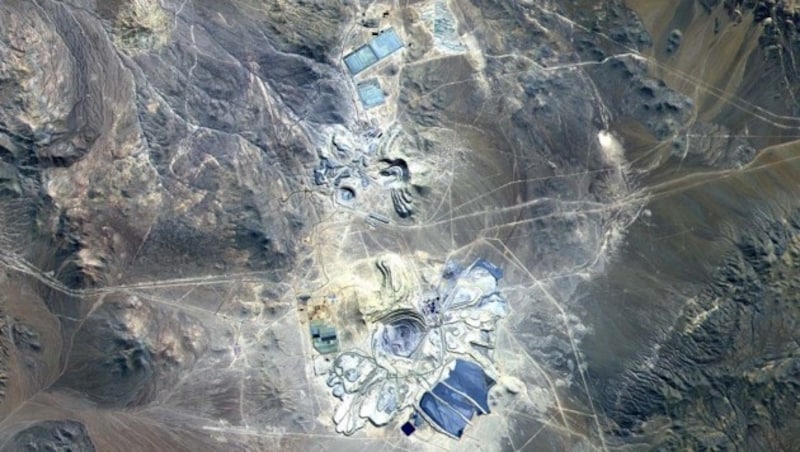 Escondida-Mine in Chile (Bild: NASA)