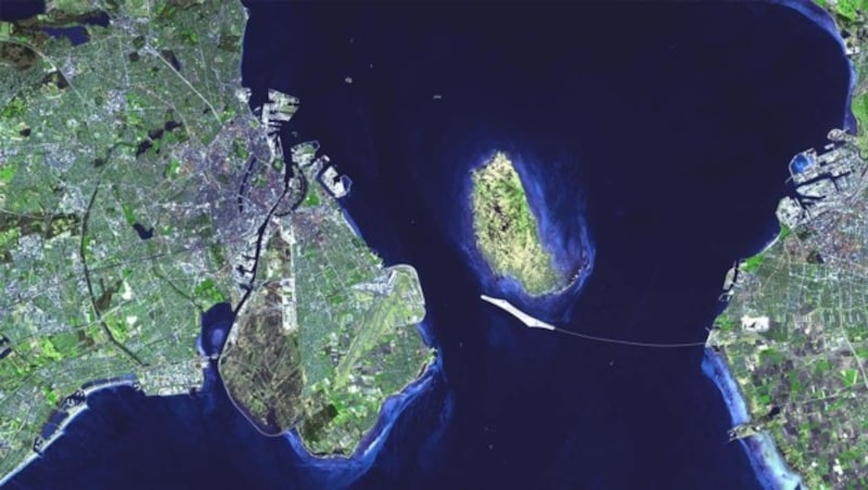 Oresund-Brücke (Bild: NASA)