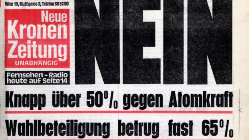 Lautes "Nein" zu Atomkraft in Österreich (Bild: "Krone")