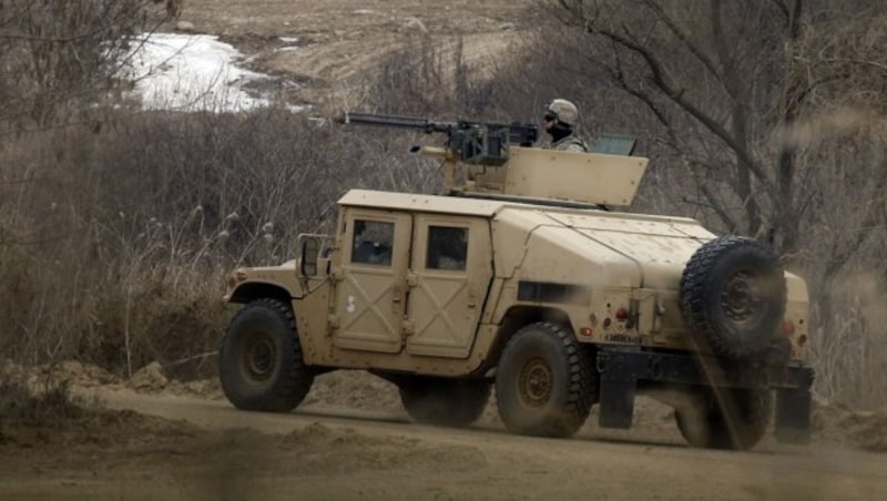 Ein US-Humvee bei einer gemeinsamen Militärübung in Südkorea (Bild: APA/AFP/YONHAP)