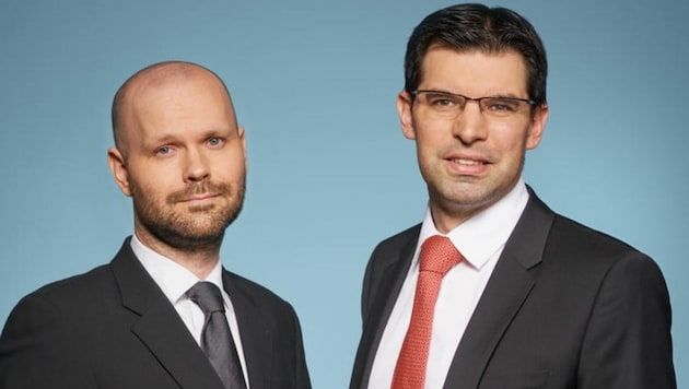 Das neue Duo soll die Partei wieder an die Spitze führen: Hannes Mathes und Alexander Neunherz (li.) (Bild: SPÖ Salzburg/Christian Schneid)