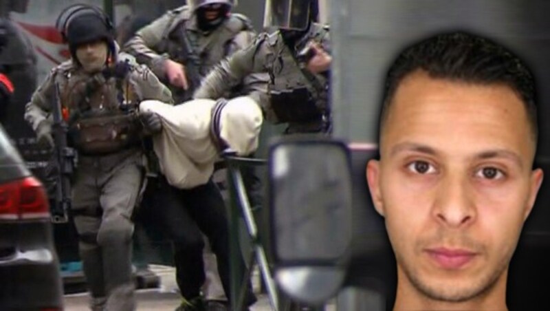 Salah Abdeslam bei seiner Verhaftung (Bild: AP, APA/AFP/POLICE NATIONALE/DSK)