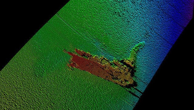 Sonaraufnahme soll „Nessie“ am Grund von Loch Ness zeigen. (Bild: Kongsberg Maritime)