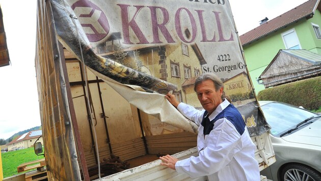 Eddie Kroll und seine Mitarbeiter mussten schon vor den Brückensperren viel Stau in Kauf nehmen. (Bild: Horst Einöder)