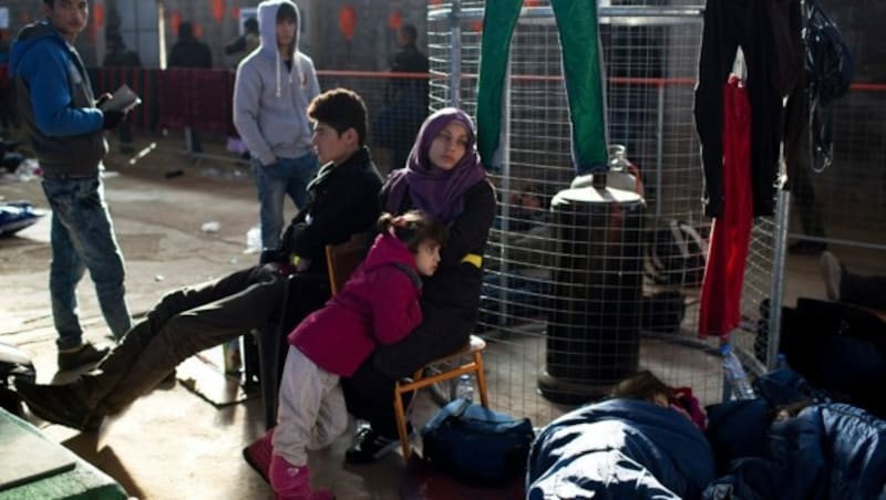 Flüchtlinge in Griechenland (Bild: AP)