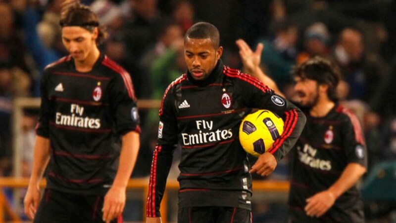 Ibrahimovic (links), Robinho und Gattuso (rechts) (Bild: FABIO MUZZI / AFP / picturedesk.com)