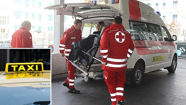 Transportscheine für einen Krankentransport mit Taxi oder Rettung gibt es nur bei Gehunfähigkeit. (Bild: Andreas Graf, Jürgen Radspieler)
