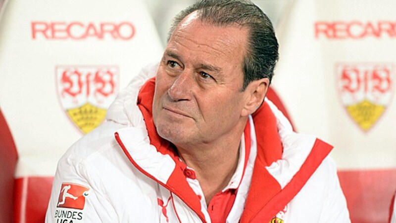 Huub Stevens als Stuttgart-Coach (Bild: GEPA)