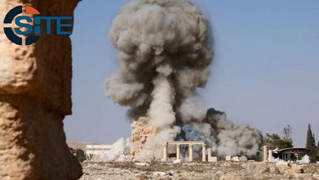Der IS hatte 2015 im syrischen Palmyra u.a. einen antiken Tempel gesprengt. (Bild: Twitter.com/SITE)