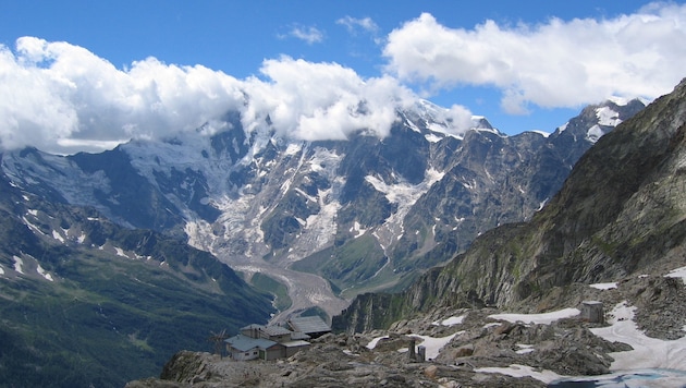 Die Ostseite des Monte Rosa (Bild: wikimedia.org/TobiasBender)