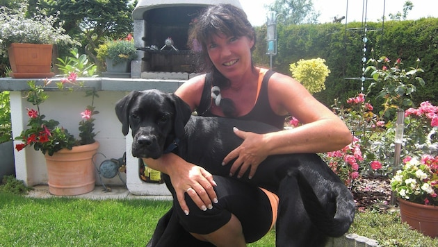 Mit ihrem Labradormischling "Sheila" ist Irina Holzmair aus Laakirchen ein Herz und eine Seele. (Bild: zVg)