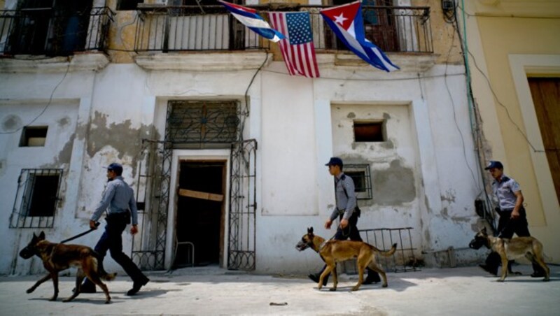 Höchste Sicherheitsvorkehrungen in Havanna (Bild: AP)