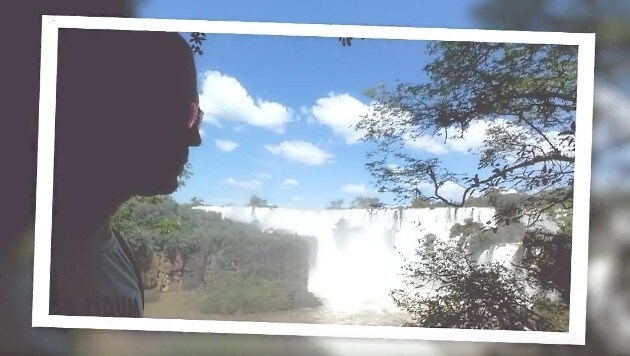 Max Rogers bewundert die Wasserfälle von Iguazú in Argentinien. (Bild: Max Rogers)