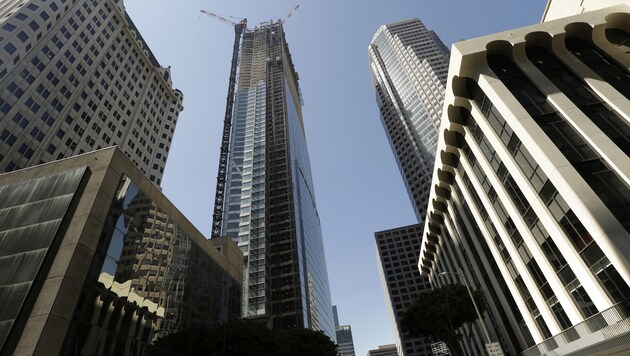 Der im Bau befindliche Wilshire Grand Tower in Los Angeles (Bild: Associated Press)