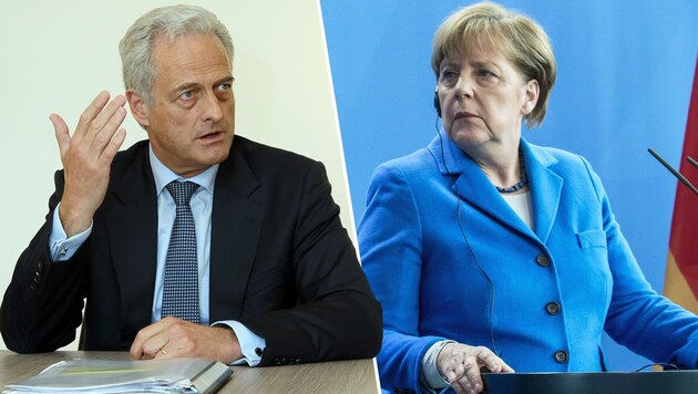Ex-Verkehrsminister Ramsauer und Kanzlerin Merkel (Bild: Klemens Groh, dpa)