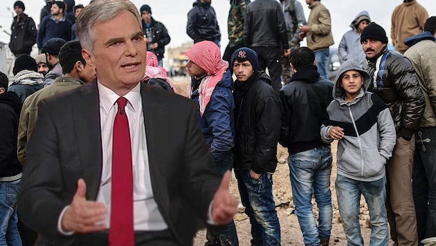 Werner Faymann verteidigte in der ORF-Sendung "Im Zentrum" die österreichische Flüchtlingspolitik. (Bild: AFP/BULENT KILIC, tvthek.orf.at)