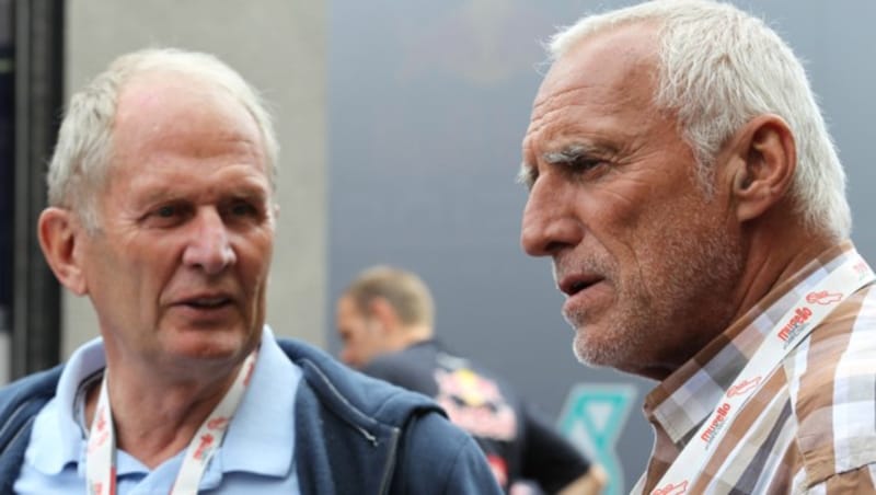 Helmut Marko (links) und Dietrich Mateschitz (Bild: GEPA)