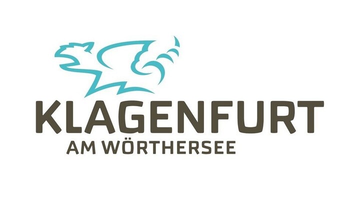 Das neue Logo der Stadt Klagenfurt mit dem türkisen Lindwurm.