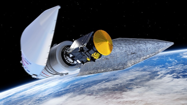 Der "Trace Gas Orbiter" vor dem Abkoppeln von der Trägerrakete. (Bild: ESA/ATG medialab)