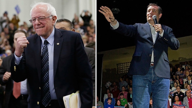Bernie Sanders (li.) und Ted Cruz (re.) konnten in der Vorwahl erneut punkten. (Bild: ASSOCIATED PRESS)