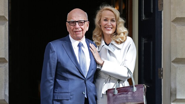 Rupert Murdoch und Jerry Hall haben geheiratet. (Bild: AP)