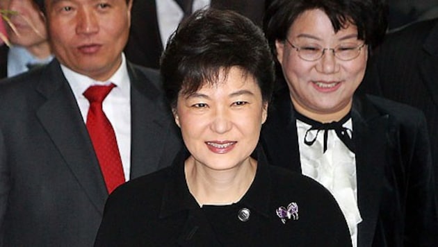 Südkoreas Präsidentin Park Geun Hye droht Nordkorea. (Bild: EPA)